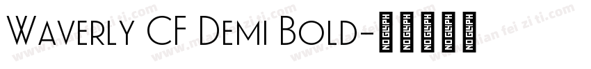 Waverly CF Demi Bold字体转换